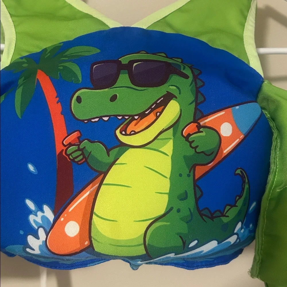 REALIKE Dino surf children's life jacket for 28-70 lbs w/ kid proof fastening - Picture 4 of 6